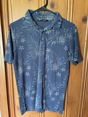 Travis Mathew Men's Navy Floral Polo Shirt